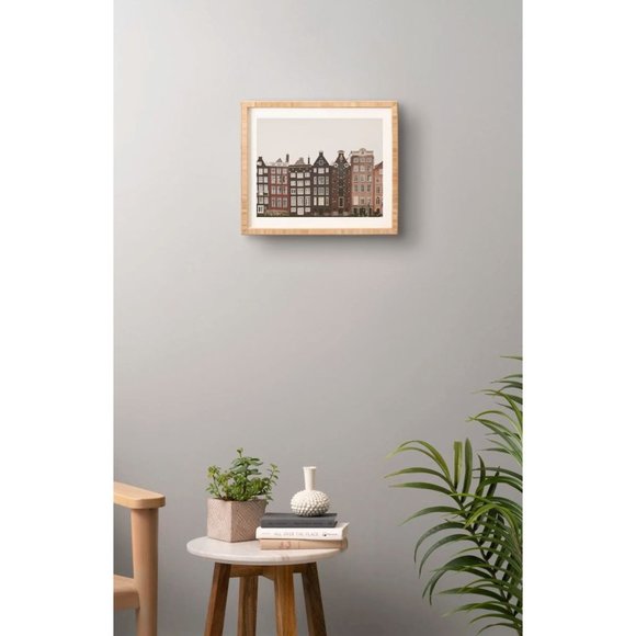 NWT Deny Designs Amsterdam Framed Art Print by Hello Twiggs - 14" x 16.5" - Picture 2 of 2